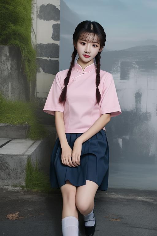 79026-1018141637-best quality, masterpiece,real,realistic, photo,photorealistic, looking at viewer,1girl, _minguoxiaofu,school uniform, tangzhuan.png